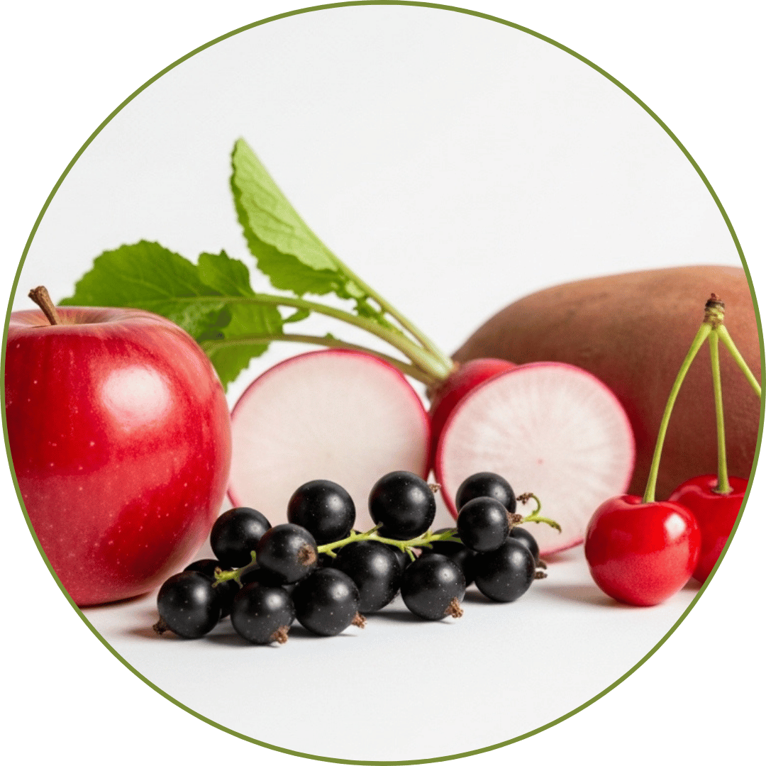 Természetes gyümölcs kivonatok vitaminokkal és antioxidánsokkal